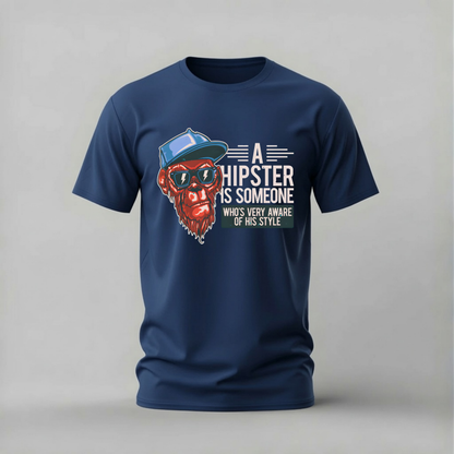 HIPSTER MONKEY Graphic T-Shirt