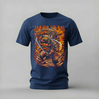 SAMURAI DRAGON Graphic T-Shirt