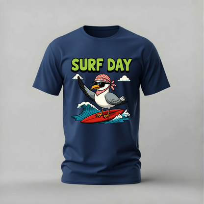 SURF DAY Seagull Graphic T-Shirt