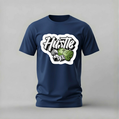 HUSTLE Dice Money Graphic T-Shirt