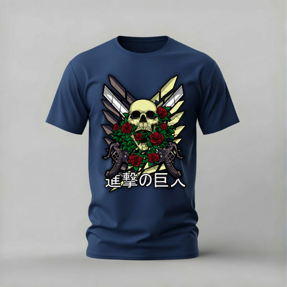 ATTACK ON TITAN Skull Roses Graphic T-Shirt