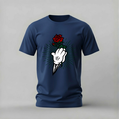 MICKEY MOUSE Rose Fist Graphic T-Shirt