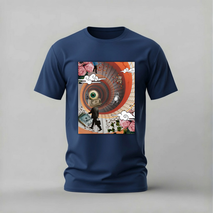 SPIRAL STAIRCASE Surreal Graphic T-Shirt