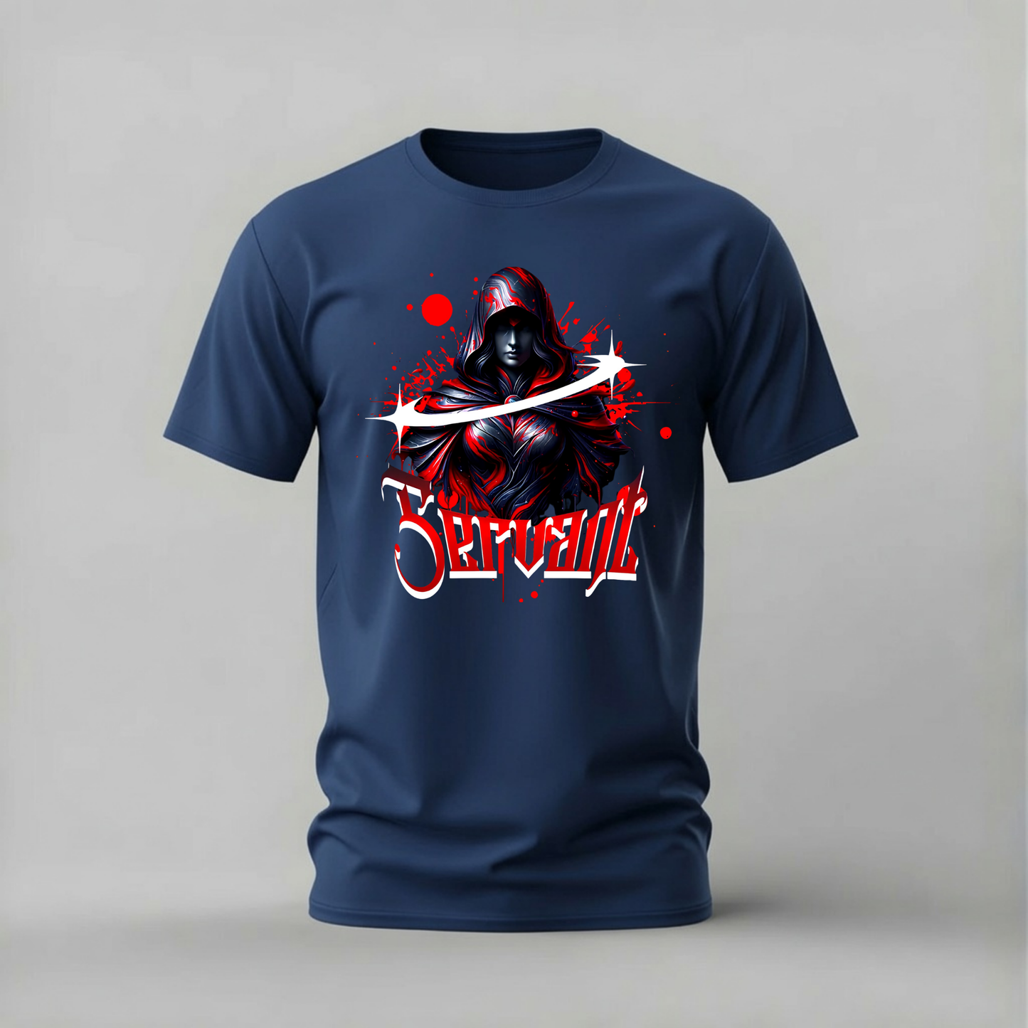 SERVANT Hooded Figure Graphic T-Shirt