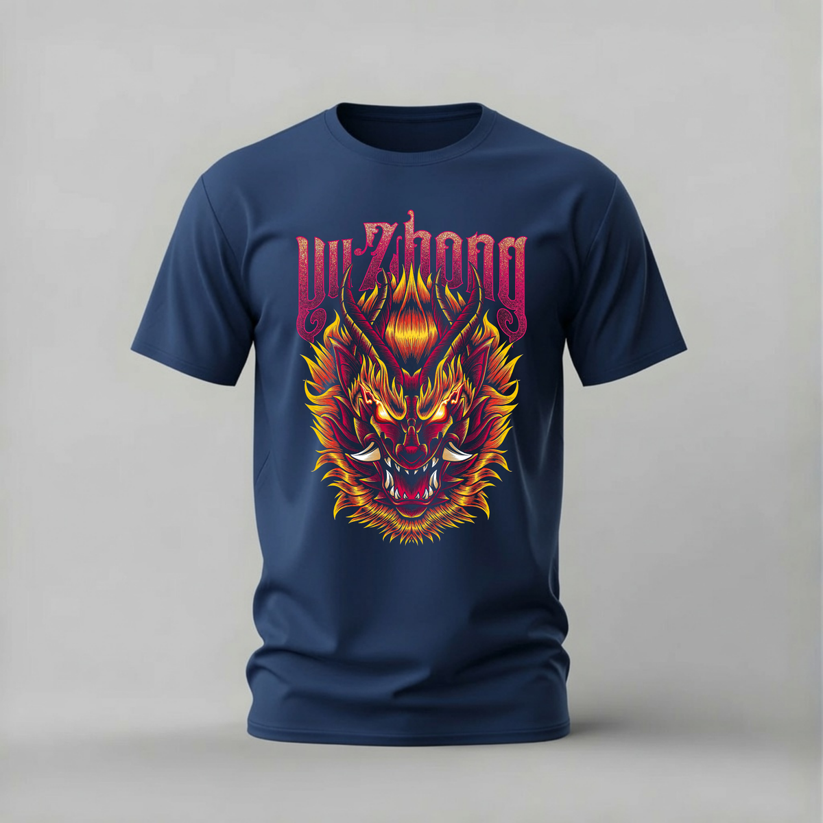 YU ZHONG DRAGON Graphic T-Shirt