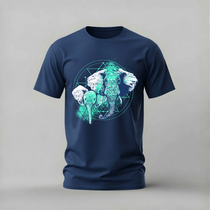 GEOMETRIC ELEPHANTS Graphic T-Shirt