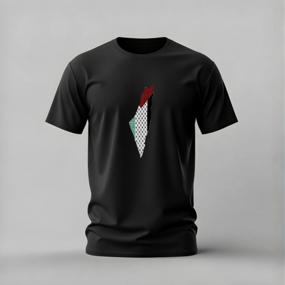 Palestine Keffiyeh Map Heritage T-Shirt