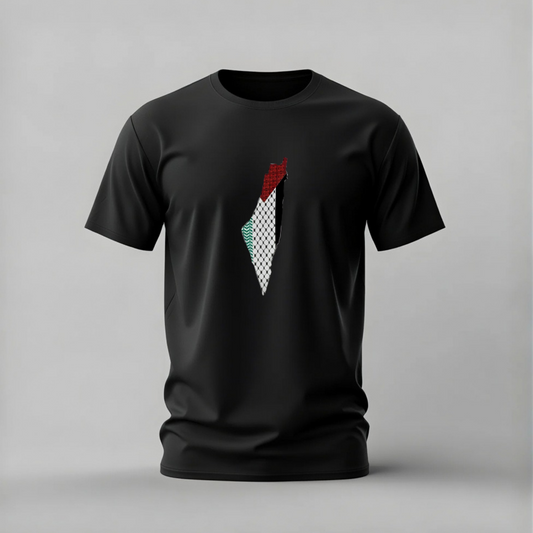 Palestine Keffiyeh Map Heritage T-Shirt