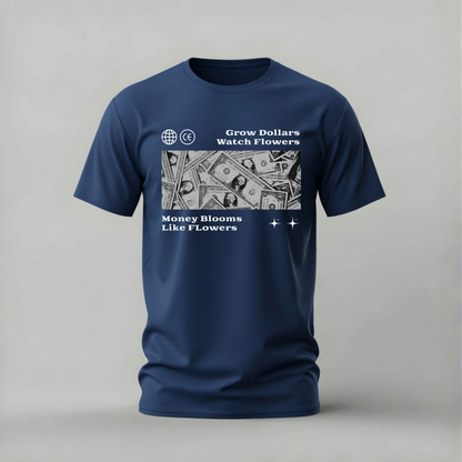 MONEY BLOOMS LIKE FLOWERS Graphic T-Shirt