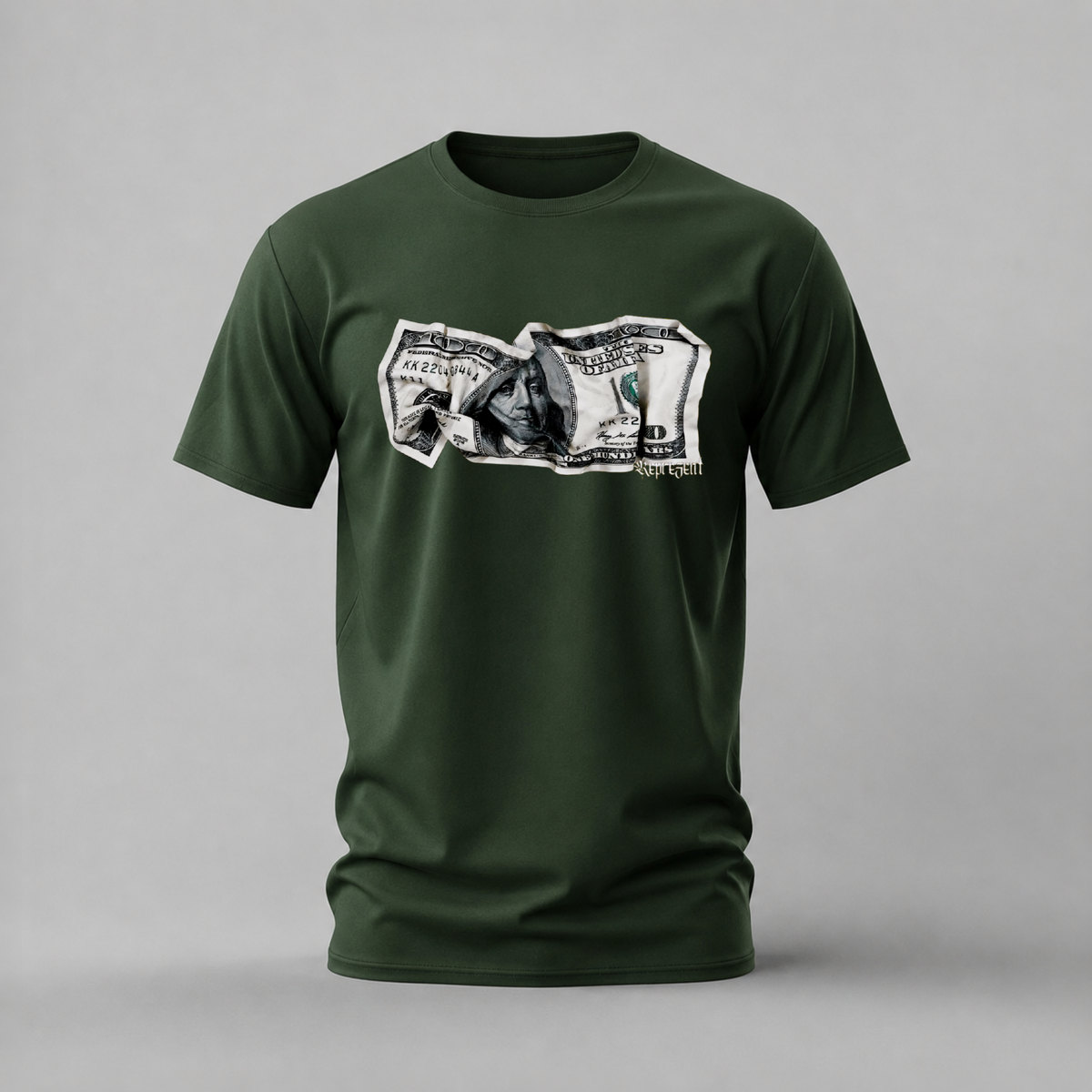 Crumpled Benjamin Represent T-Shirt