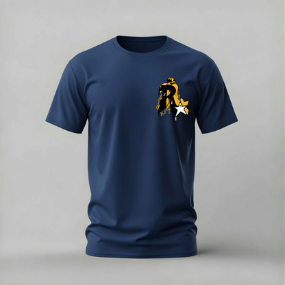 ABSTRACT Yellow Star Graphic T-Shirt