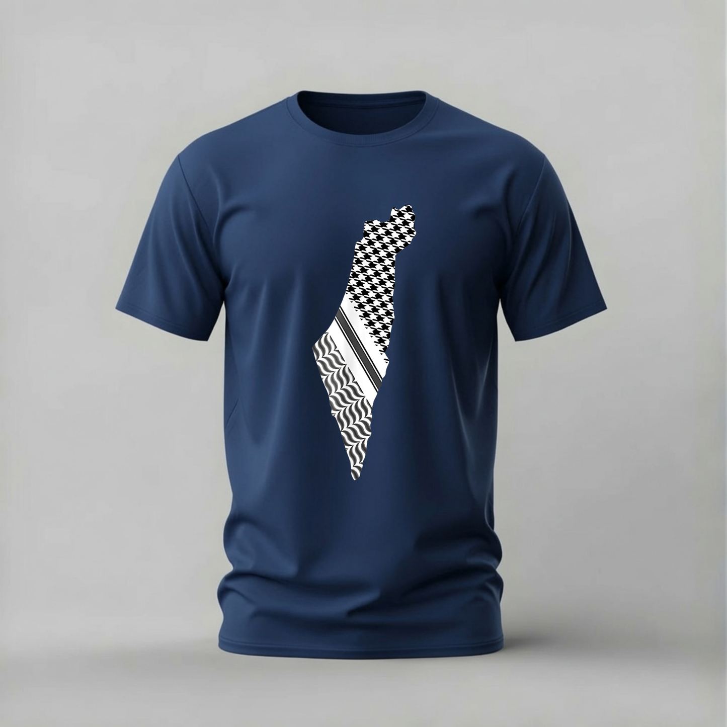 PALESTINE Keffiyeh Map Graphic T-Shirt