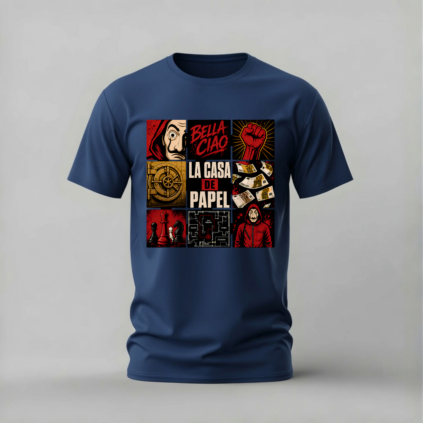 LA CASA DE PAPEL Collage Graphic T-Shirt