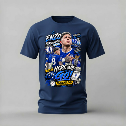 ENZO FERNÁNDEZ HERE WE GO Graphic T-Shirt