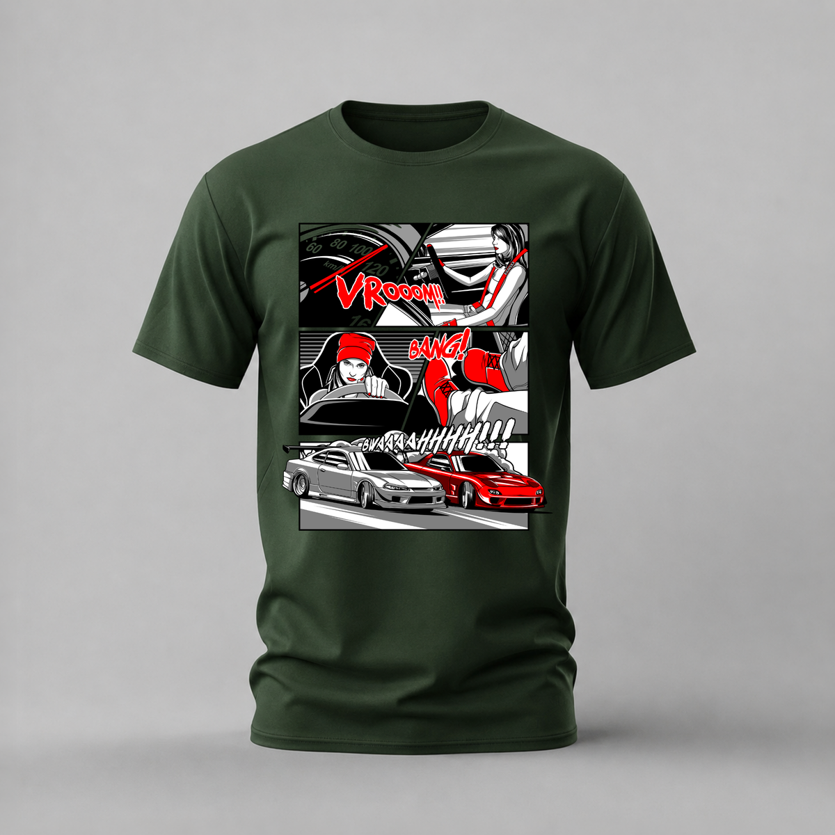 VROOM BANG Comic Graphic T-Shirt