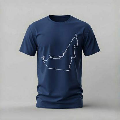 UAE Map Outline Graphic T-Shirt
