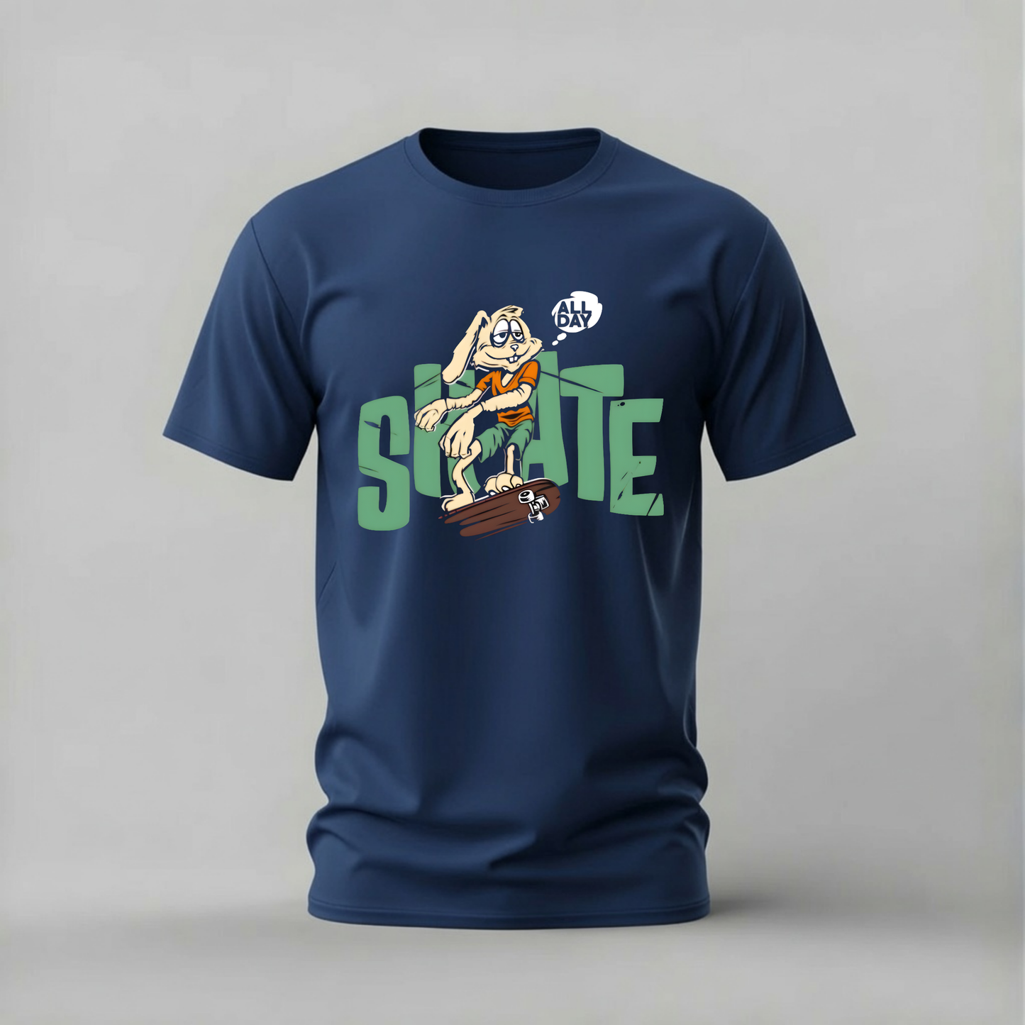 SKATE ALL DAY Rabbit Graphic T-Shirt