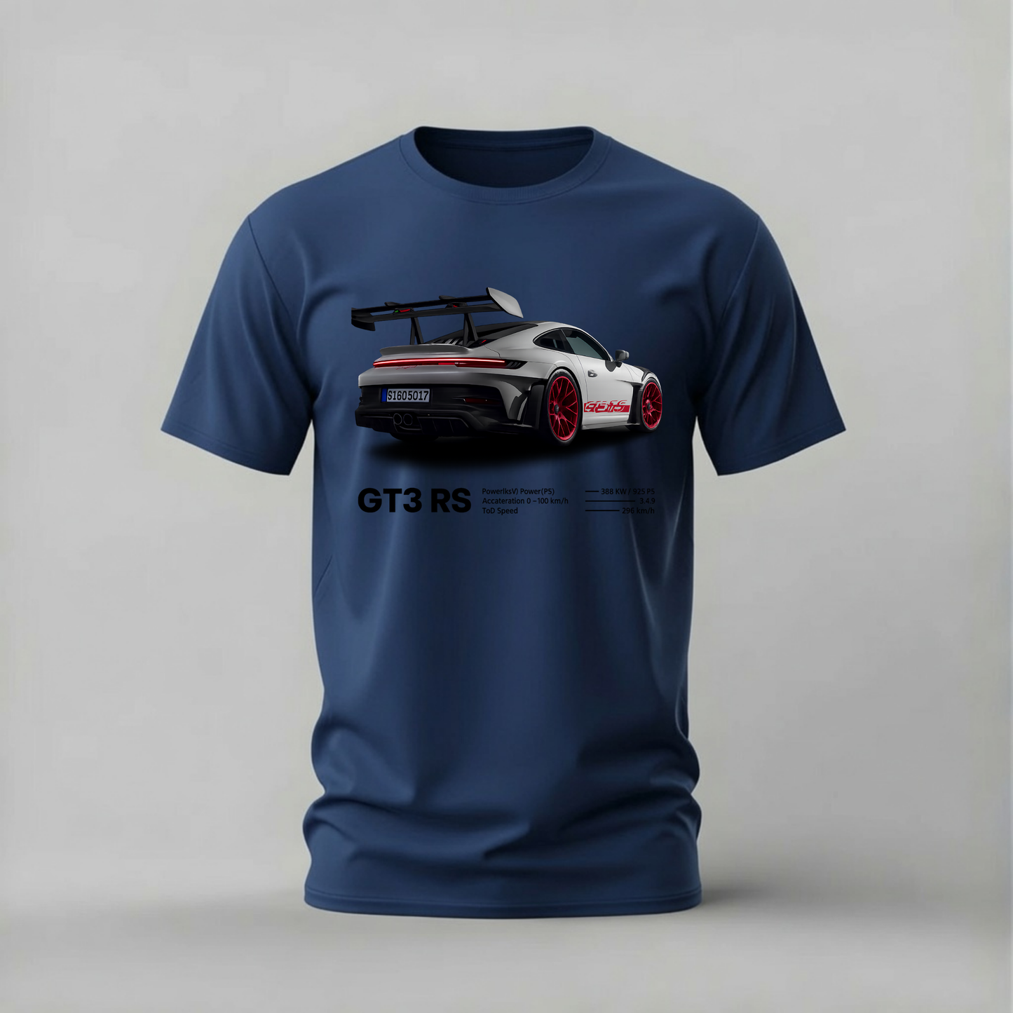PORSCHE 911 GT3 RS Rear Graphic T-Shirt