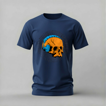 SKULL HEADPHONES Graphic T-Shirt