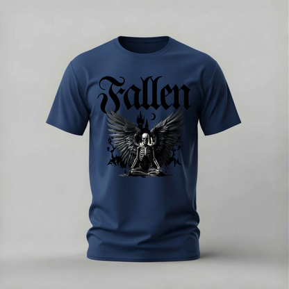 MEDITATING SKELETON Wings Graphic T-Shirt