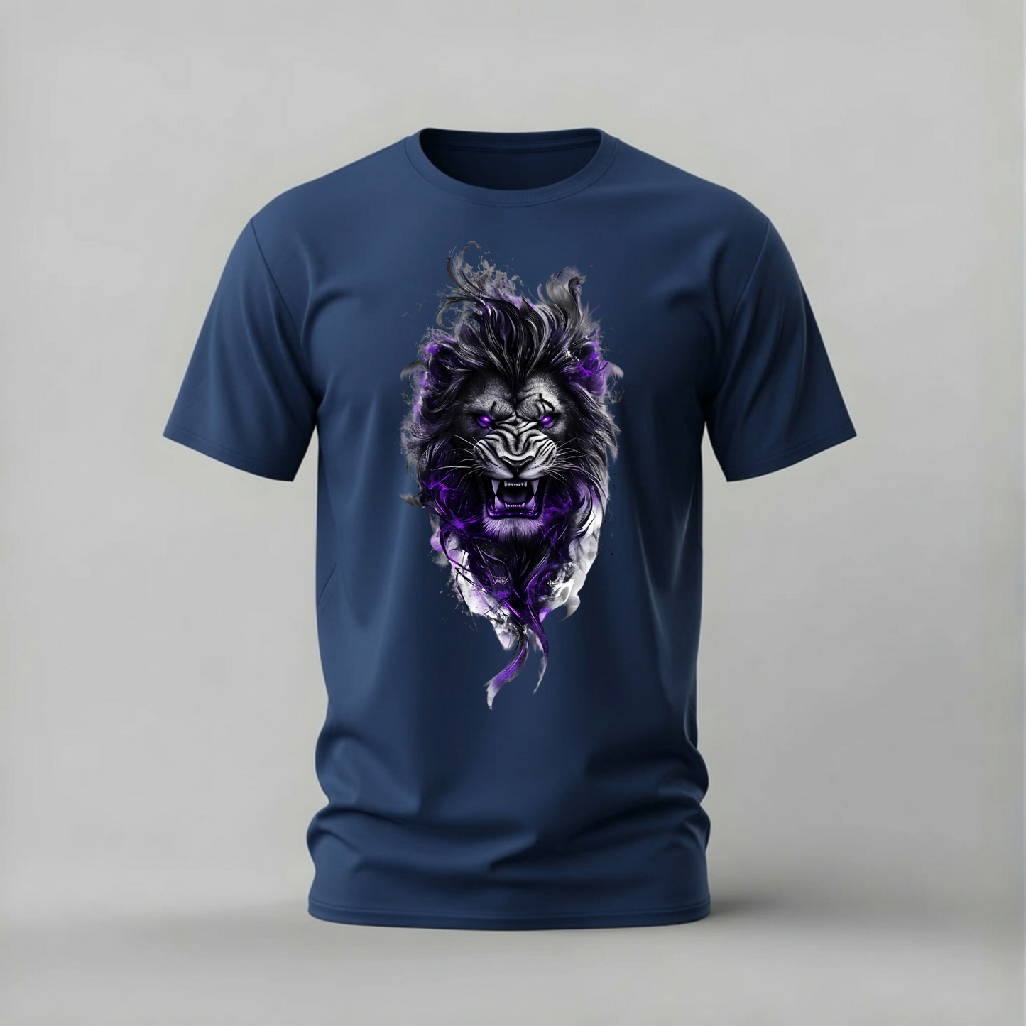 PURPLE EYE LION Graphic T-Shirt