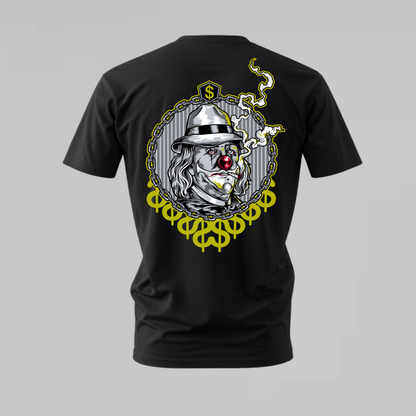 GANGSTER CLOWN Dollar Graphic T-Shirt