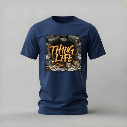 THUG LIFE Gold Graphic T-Shirt