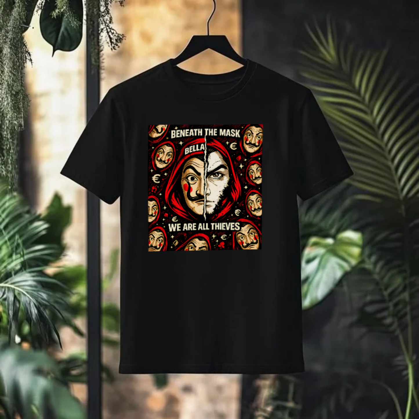 BENEATH THE MASK La Casa de Papel Graphic T-Shirt 2