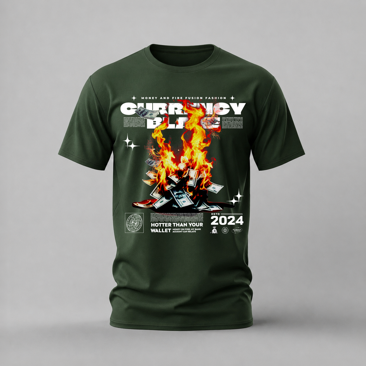 CURRENCY BLAZE Graphic T-Shirt