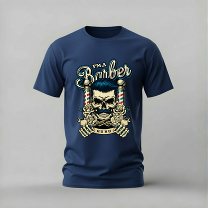 FMA BARBER Guru Skull Graphic T-Shirt