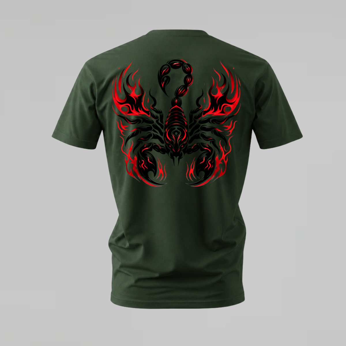 RED TRIBAL SCORPION Graphic T-Shirt