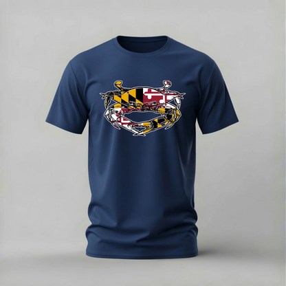 MARYLAND Flag Crab Graphic T-Shirt