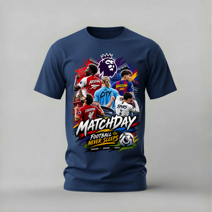 MATCHDAY FOOTBALL NEVER SLEEPS Graphic T-Shirt