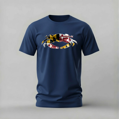 MARYLAND Flag Crab Graphic T-Shirt