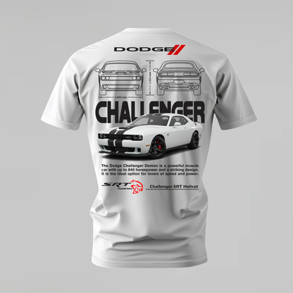 DODGE CHALLENGER WHITE Graphic T-Shirt