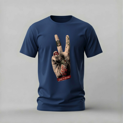 PEACE SIGN Hand Graphic T-Shirt
