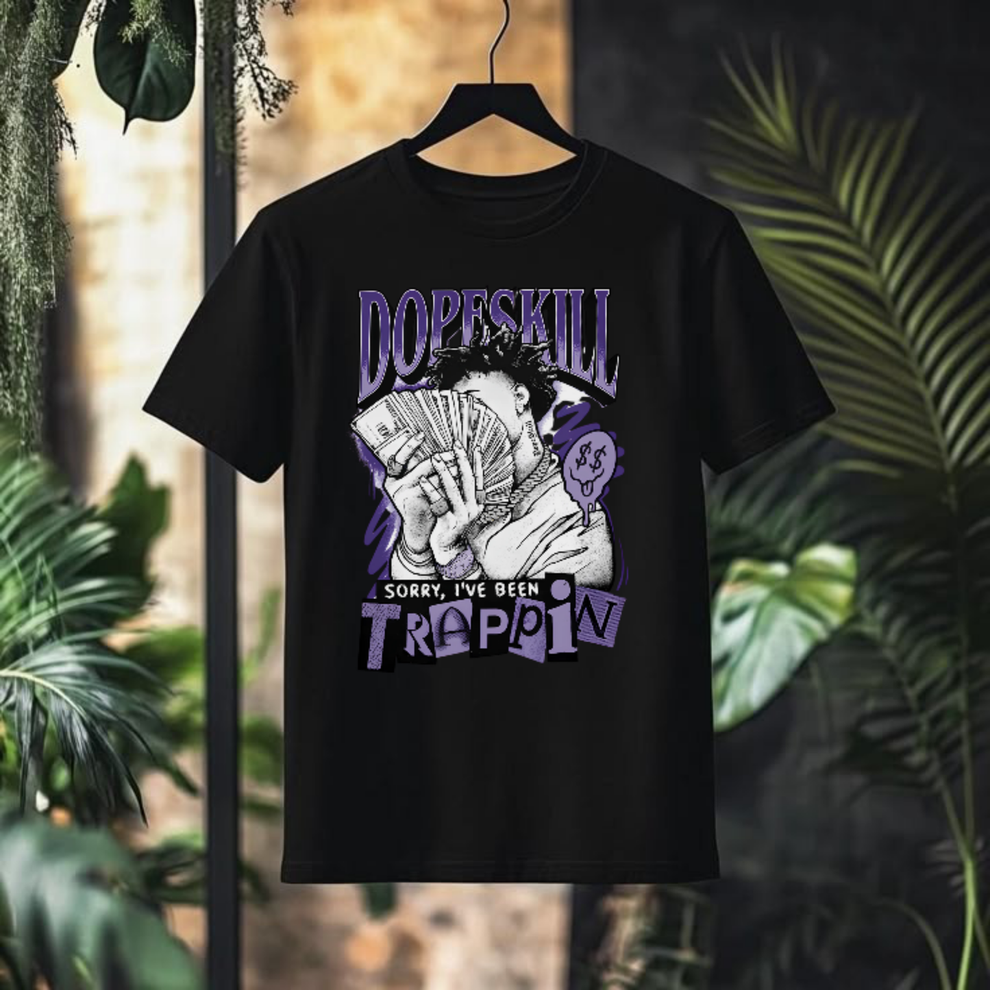 DOPESKILL Trappin Graphic T-Shirt