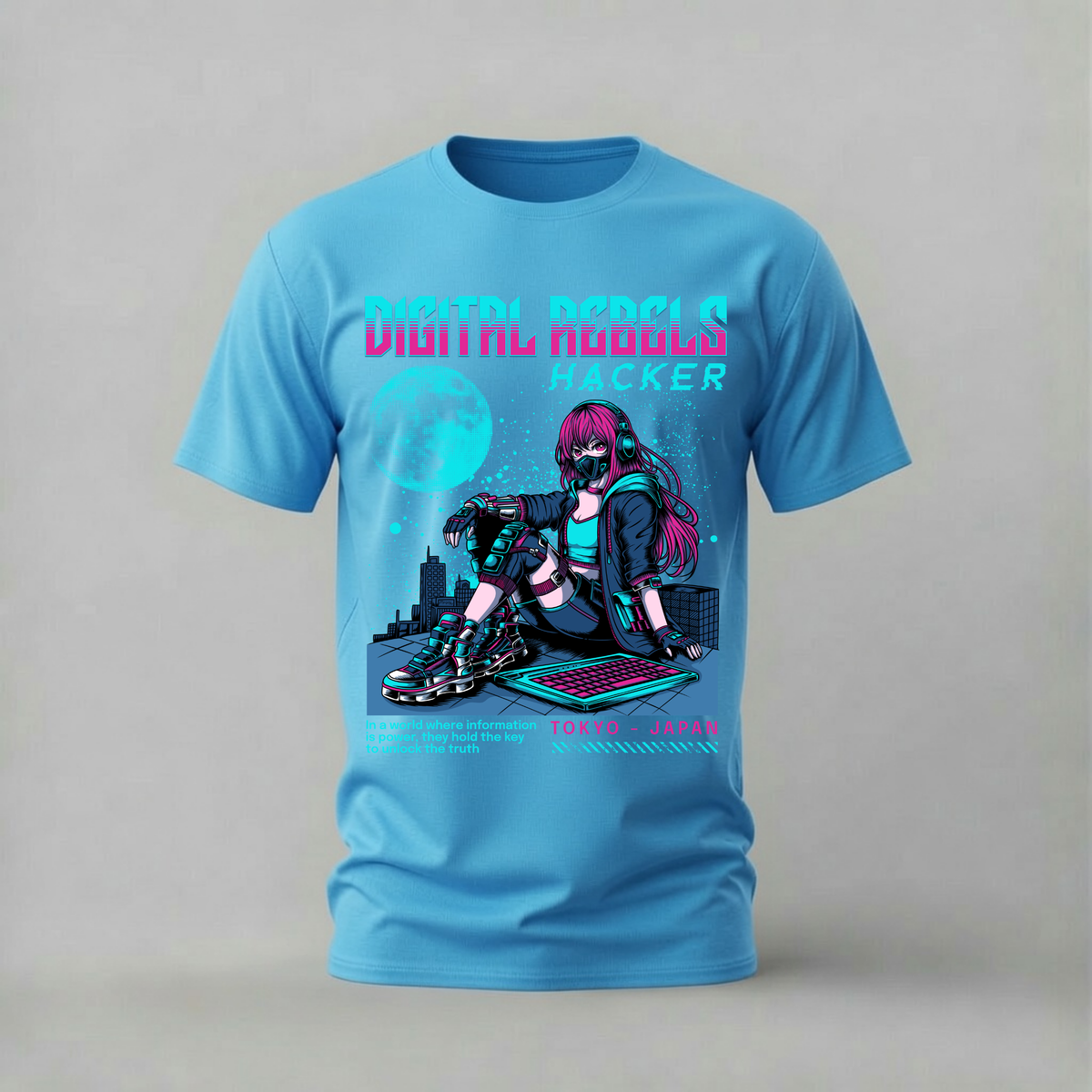 DIGITAL REBELS HACKER Graphic T-Shirt