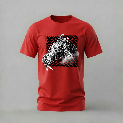 ORNATE HORSE Head Graphic T-Shirt