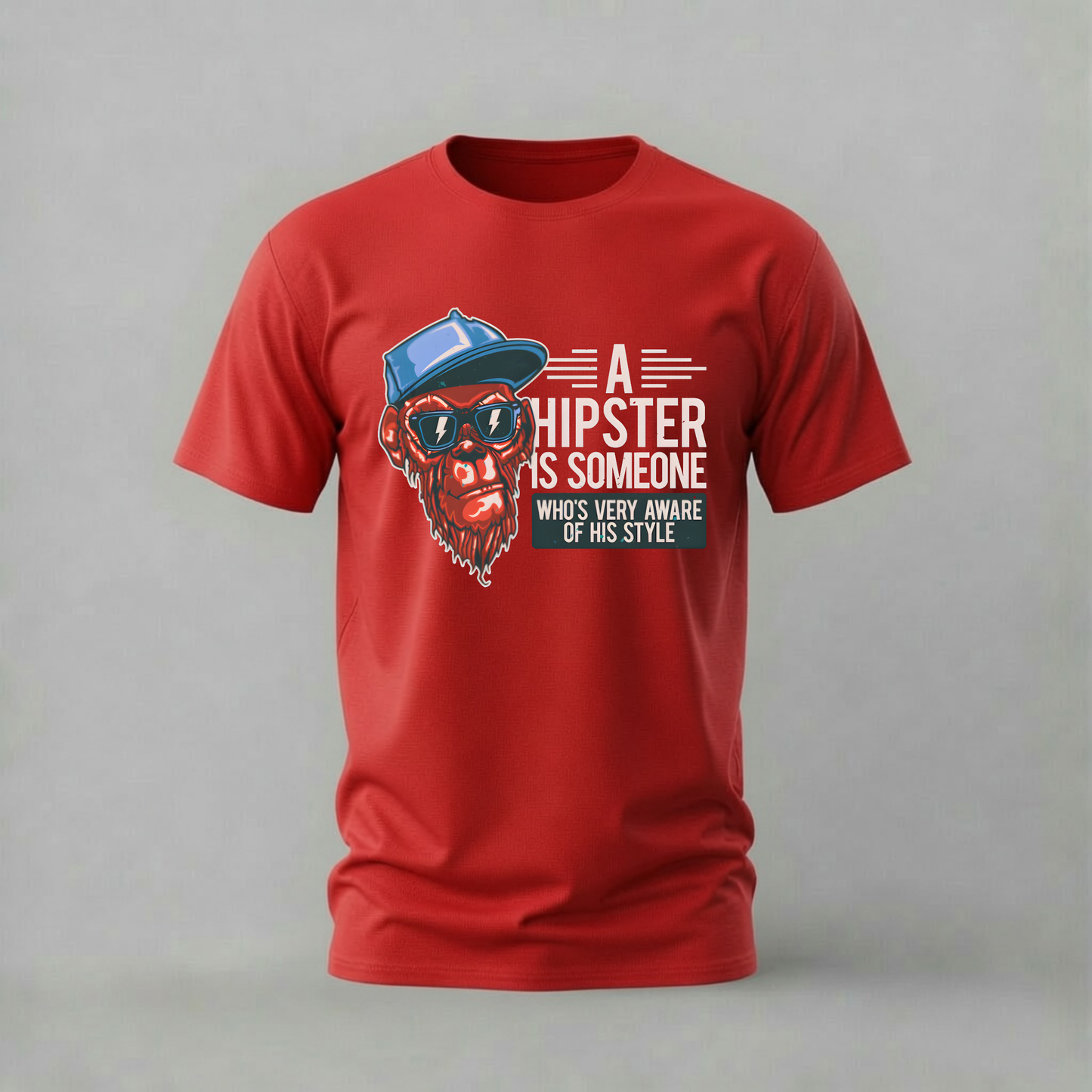 HIPSTER MONKEY Graphic T-Shirt