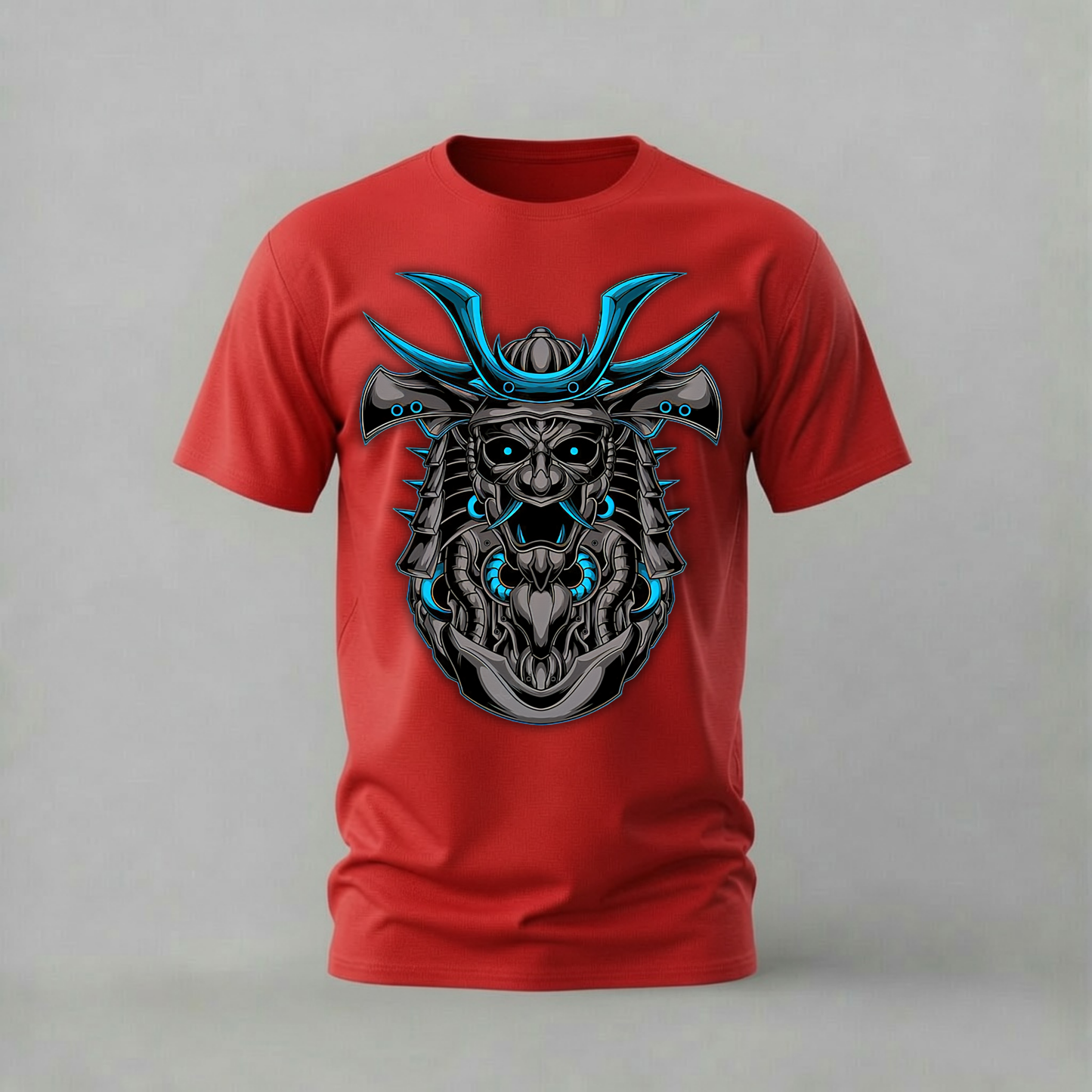 CYBER SAMURAI Helmet Graphic T-Shirt