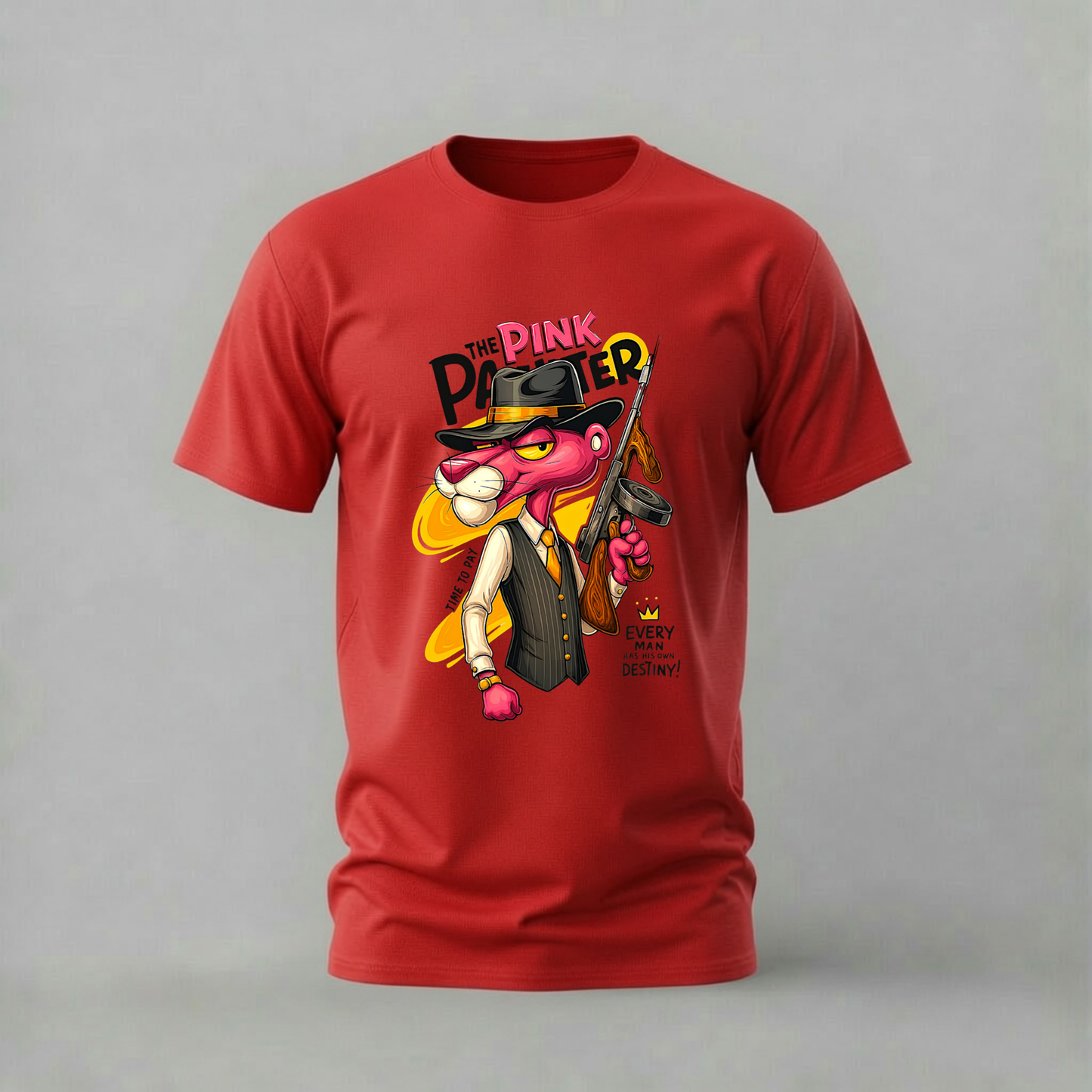 PINK PANTHER Gangster Graphic T-Shirt