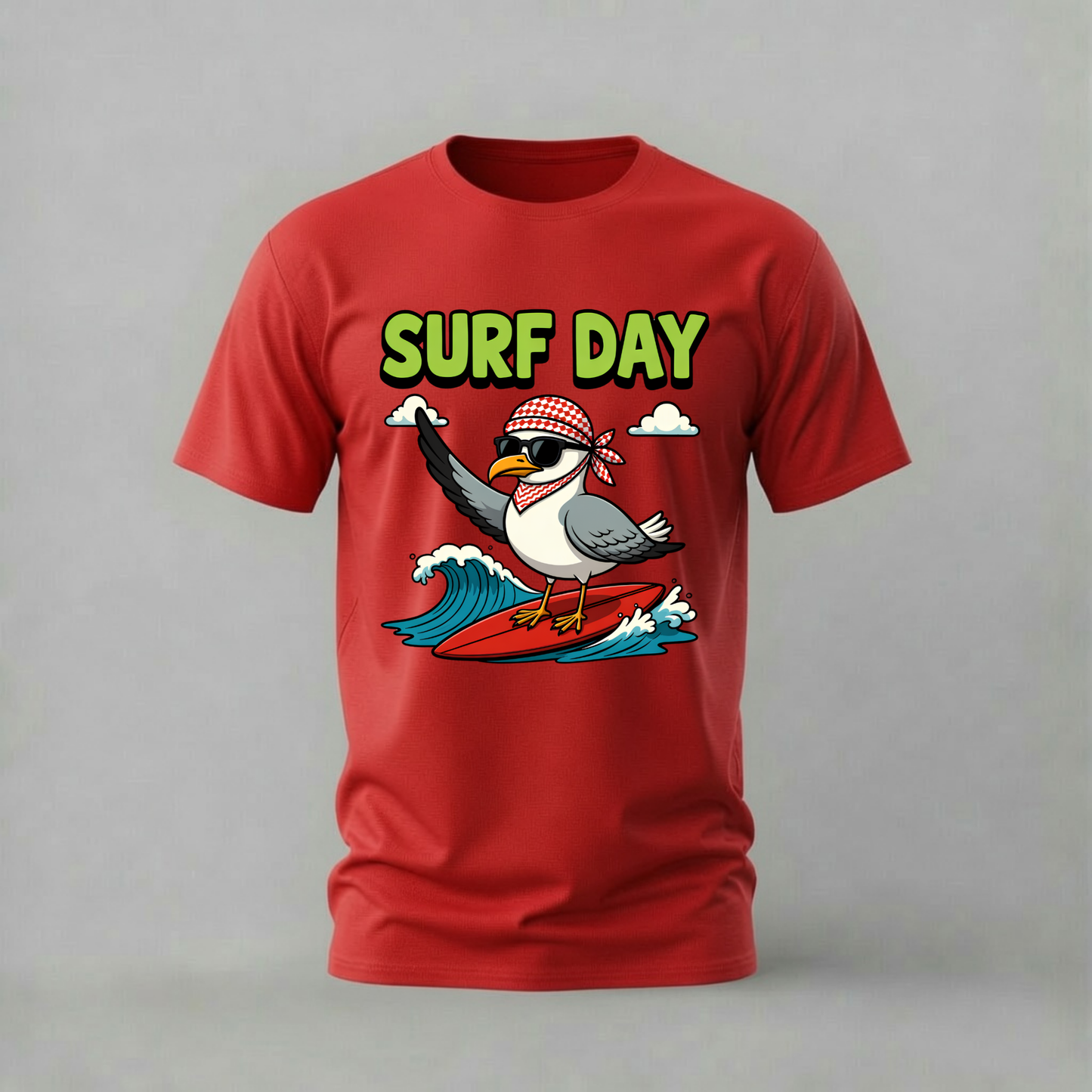 SURF DAY Seagull Graphic T-Shirt