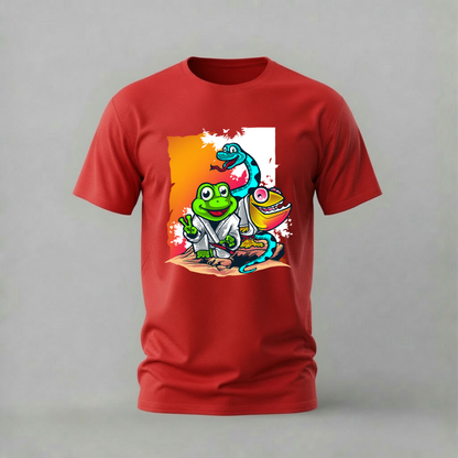 MARTIAL ARTS FROG Trio Graphic T-Shirt