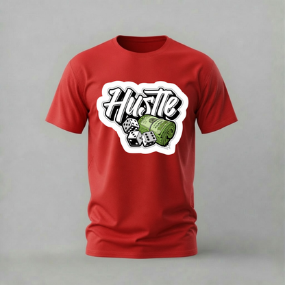 HUSTLE Dice Money Graphic T-Shirt