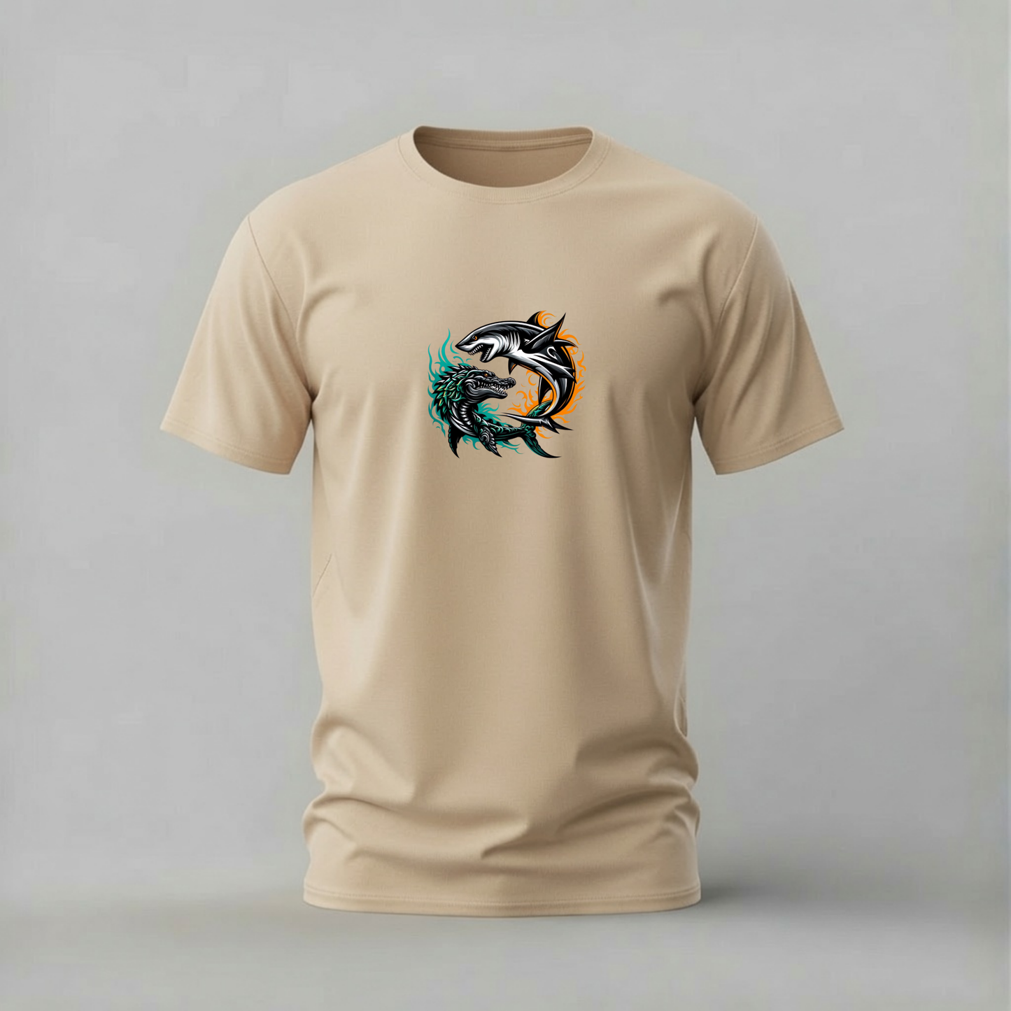 SHARK & CROCODILE Dual Graphic T-Shirt