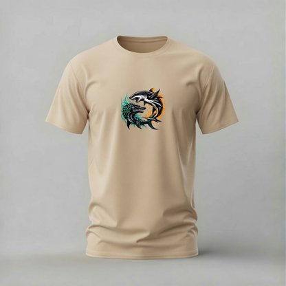 SHARK & CROCODILE Dual Graphic T-Shirt