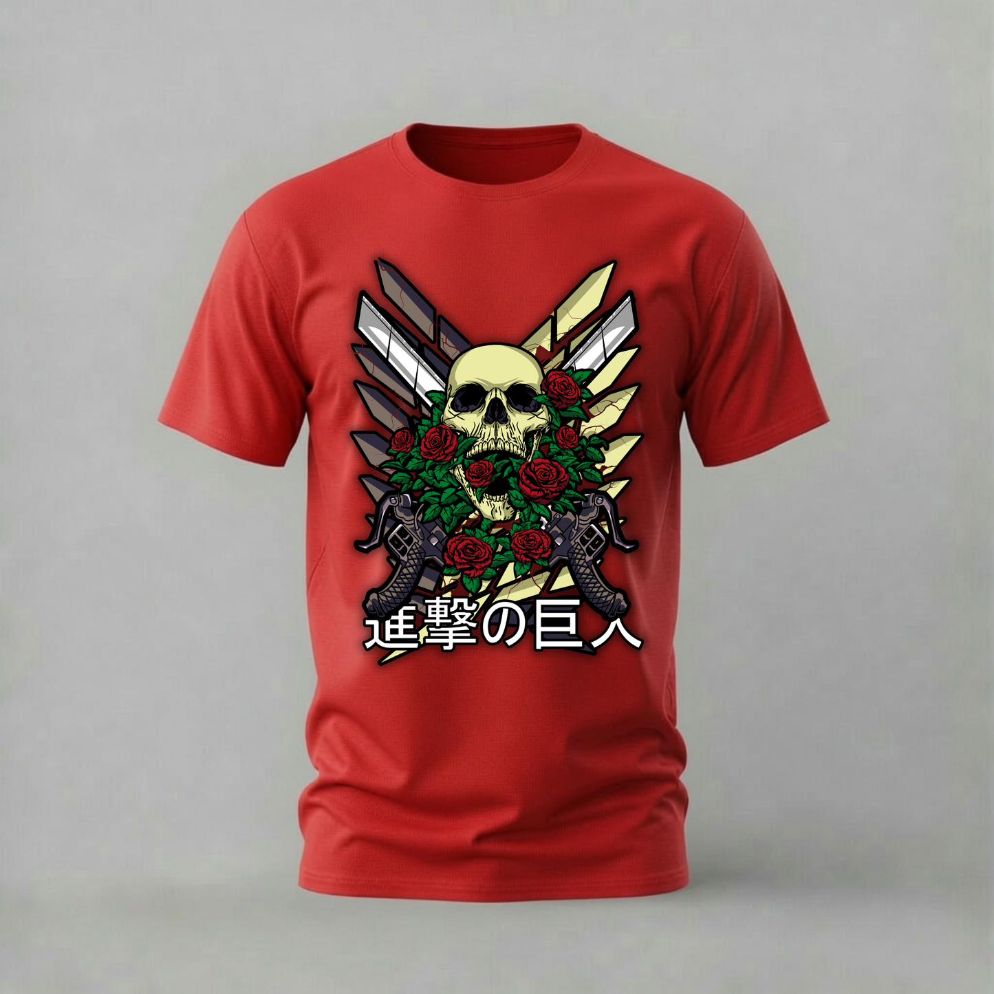 ATTACK ON TITAN Skull Roses Graphic T-Shirt