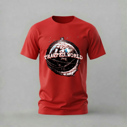 TRAPPED WORLD Barbed Wire Graphic T-Shirt