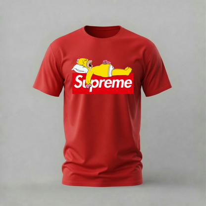 HOMER SIMPSON Supreme Donut Graphic T-Shirt